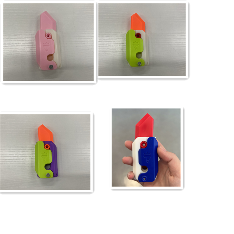 Coltello Fidget Carota in Plastica 3D